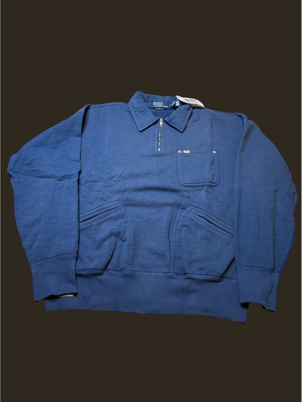 Polo Ralph Lauren Mens Fleece Half Zip Collared Sweatshirt in Old Royal Size M